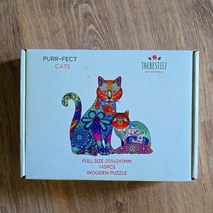 Purrfect cats wooden puzzle